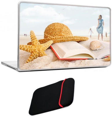 

Skin Yard Sea View Laptop Skin/Decal with Reversible Laptop Sleeve - 14.1 Inch Combo Set