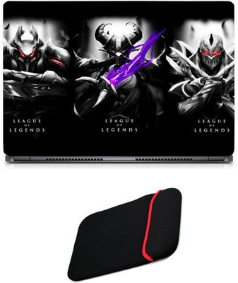 

Skin Yard League of Legends Game Laptop Skin/Decal with Reversible Laptop Sleeve - 14.1 Inch Combo Set