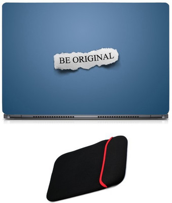 

Skin Yard Be Original Sparkle Laptop Skin/Decal with Reversible Laptop Sleeve - 15.6 Inch Combo Set