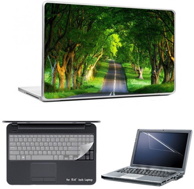 

Skin Yard Forest Highway Laptop Skin With Laptop Screen Guard And Laptop Key Guard -15.6 Inch Combo Set