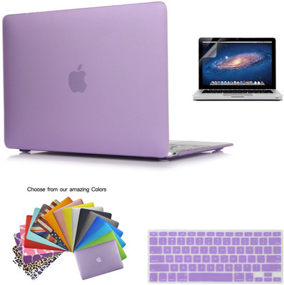 

LUKE For Macbook 12-Inch 12" Retina Display PURPLE Case Laptop Computer Rubberized Hard Shell Case Cover and Keyboard Cover for Model A1534 (Newest Version 2015) +LCD Screen Protector +12pcs Dust plug Free Combo Set