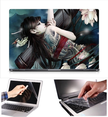 

Skin Yard CG Beautiful Girl Laptop Skin Decal with Keyguard & Screen Protector -15.6 Inch Combo Set