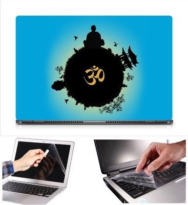 

Skin Yard Om- Creative Hindu Symbol Laptop Skin Decal with Keyguard & Screen Protector -15.6 Inch Combo Set