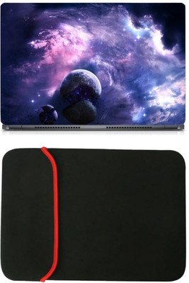 

Skin Yard Purple Galaxy Laptop Skin/Decal with Reversible Laptop Sleeve - 14.1 Inch Combo Set