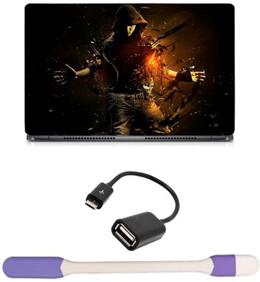 Skin Yard Kill Me Vocal Cover Laptop Skin with USB LED Light & OTG Cable - 15.6 Inch Combo Set