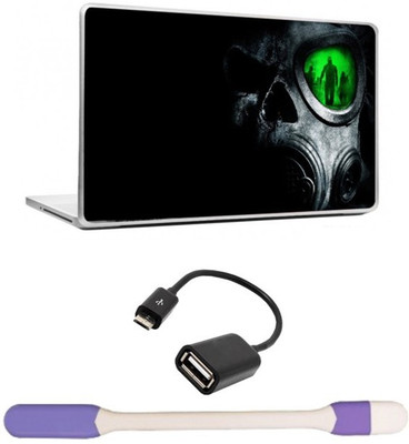 

Skin Yard Horror Mask Laptop Skin -14.1 Inch with USB LED Light & OTG Cable (Assorted) Combo Set