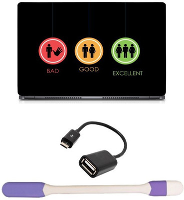 

Skin Yard Excellent Laptop Skin with USB LED Light & OTG Cable - 15.6 Inch Combo Set