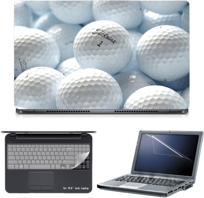 

Skin Yard 3in1 Combo- Golf Ball Laptop Skin with Screen Protector & Keyguard -15.6 Inch Combo Set