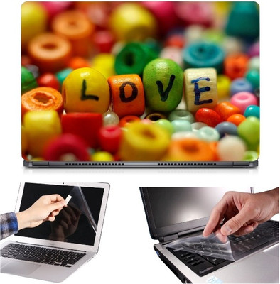 

Skin Yard 3in1 Combo- Love Bids Laptop Skin with Screen Protector & Keyguard -15.6 Inch Combo Set