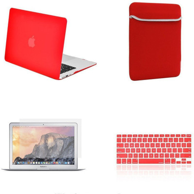 

LUKE For MACBOOK AIR 13.3 inch Hard Case with Soft Sleeve Bag, Silicone Keyboard Cover, LCD HD Clear Screen Protector +12pcs Dust plug + Touchpad Protector Free Combo Set