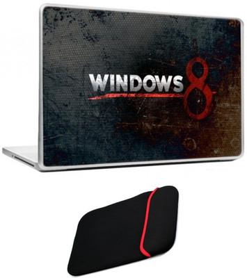 

Skin Yard Windows 8 Laptop Skin/Decal with Reversible Laptop Sleeve - 14.1 Inch Combo Set