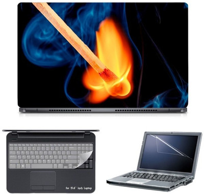 

Skin Yard Ignite Fire Stick Laptop Skin with Screen Protector & Keyguard -15.6 Inch Combo Set