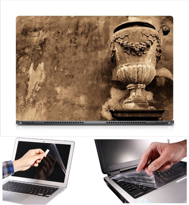

Skin Yard Rock Statue Shahdah Laptop Skin Decal with Keyguard & Screen Protector -15.6 Inch Combo Set