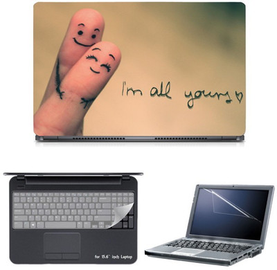 

Skin Yard Finger Couple Love Sparkle Laptop Skin with Screen Protector & Keyguard -15.6 Inch Combo Set