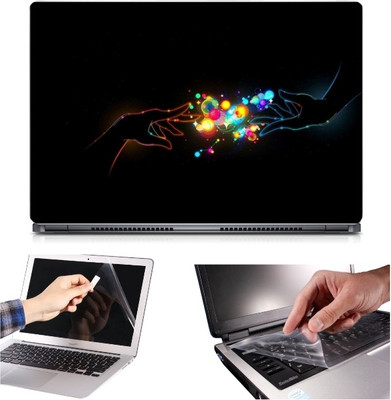 

Skin Yard 3in1 Combo- Color Hands Laptop Skin with Screen Protector & Keyguard -15.6 Inch Combo Set