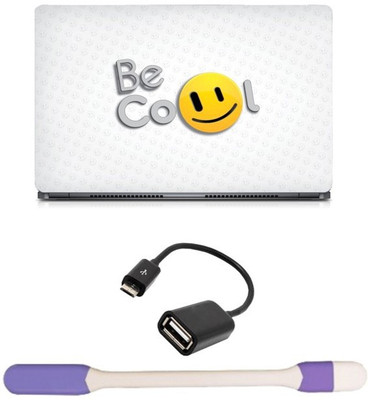 

Skin Yard Be Cool Sparkle Laptop Skin with USB LED Light & OTG Cable - 15.6 Inch Combo Set