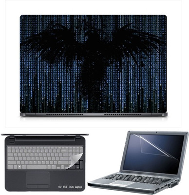 Skin Yard Sparkle Bird On Matrix Laptop Skin with Screen Protector & Keyboard Skin -15.6 Inch Combo Set