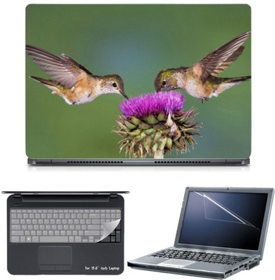 

Skin Yard Humming Bird Couple Laptop Skin with Screen Protector & Keyboard Skin -15.6 Inch Combo Set