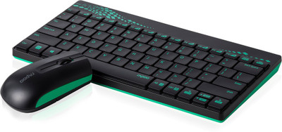 Rapoo 8000 Wireless Keyboard & mouse combo(Green)