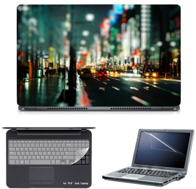 

Skin Yard Streets At Night Laptop Skin with Screen Protector & Keyboard Skin -15.6 Inch Combo Set