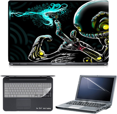 

Skin Yard 3in1 Combo- Robotic Graphics Laptop Skin with Screen Protector & Keyguard -15.6 Inch Combo Set