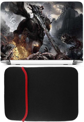 

FineArts Darksider War Laptop Skin with Reversible Laptop Sleeve Combo Set