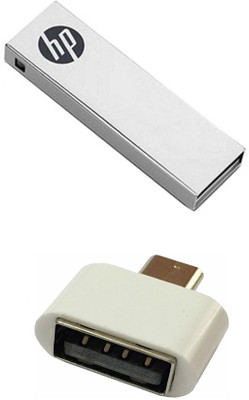 

HP 8 GB V210w Pen Drive with OTG Adapter Combo Set