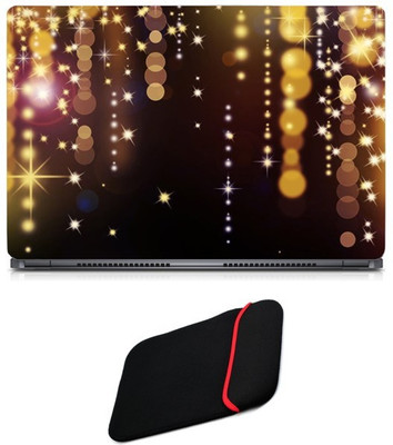 

Skin Yard Christmas Decoration Laptop Skin/Decal with Reversible Laptop Sleeve - 15.6 Inch Combo Set