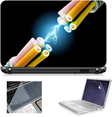 

Geek Electricity Cable Spark 3in1 Laptop Skins with Laptop Screen Guard and Key Protector HQ1082 15.6 Inch Combo Set
