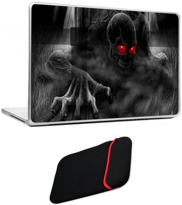 

Skin Yard Hot Red Eye Ghost Laptop Skin/Decal with Reversible Laptop Sleeve - 15.6 Inch Combo Set