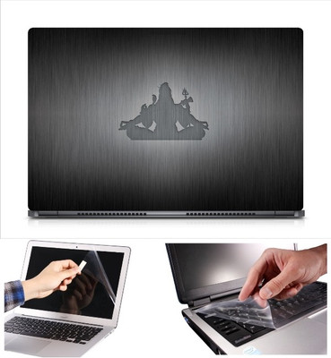 

Skin Yard Lord Shiva Meditation Laptop Skin Decal with Keyguard & Screen Protector -15.6 Inch Combo Set