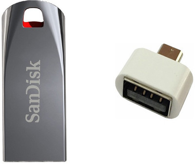 

SanDisk 16 gb Cruzer Force Pen Drive with OTG Adapter Combo Set