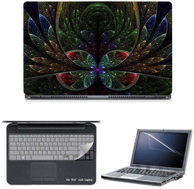 

Skin Yard 3D Fractal Floral Abstract Sparkle Laptop Skin with Screen Protector & Keyguard -15.6 Inch Combo Set