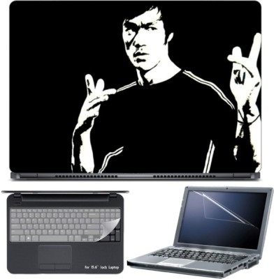 

Skin Yard Don't Think Feel Bruce Lee Laptop Skin with Screen Protector & Keyboard Skin -15.6 Inch Combo Set