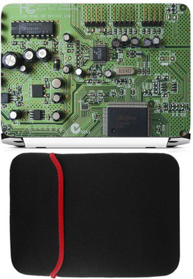 

FineArts Mother Board Laptop Skin with Reversible Laptop Sleeve Combo Set