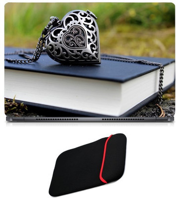 

Skin Yard Heart Locket Laptop Skin/Decal with Reversible Laptop Sleeve - 14.1 Inch Combo Set