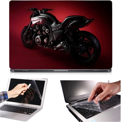 

Skin Yard 3in1 Combo- Sports Bike Laptop Skin with Screen Protector & Keyguard -15.6 Inch Combo Set