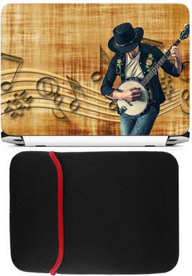 

FineArts Msician Laptop Skin with Reversible Laptop Sleeve Combo Set