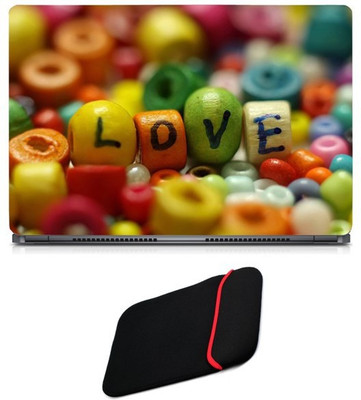 

Skin Yard Love Bids Laptop Skin/Decal with Reversible Laptop Sleeve - 15.6 Inch Combo Set
