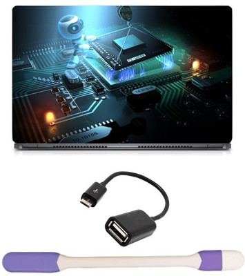 

Skin Yard Intel Chipset Sky Scrapper Laptop Skin with USB LED Light & OTG Cable - 15.6 Inch Combo Set