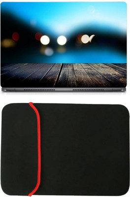 

Skin Yard Blurred Light At Beach Laptop Skin/Decal with Reversible Laptop Sleeve - 15.6 Inch Combo Set