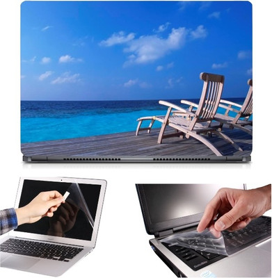 

Skin Yard 3in1 Combo- Feeling Relax Laptop Skin with Screen Protector & Keyguard -15.6 Inch Combo Set
