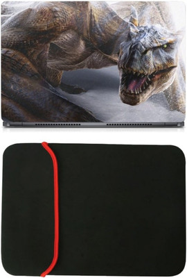 

Skin Yard Monster Dinasaurs Laptop Skin/Decal with Reversible Laptop Sleeve - 14.1 Inch Combo Set