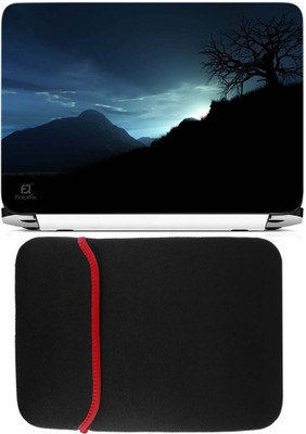 

FineArts Sun Rise Hills Laptop Skin with Reversible Laptop Sleeve Combo Set