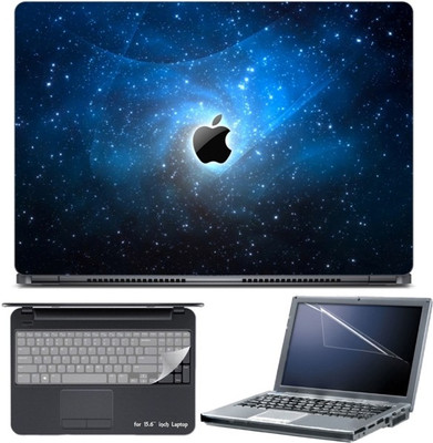 

Skin Yard Blue Galaxy Apple Logo Laptop Skin with Screen Protector & Keyboard Skin -15.6 Inch Combo Set