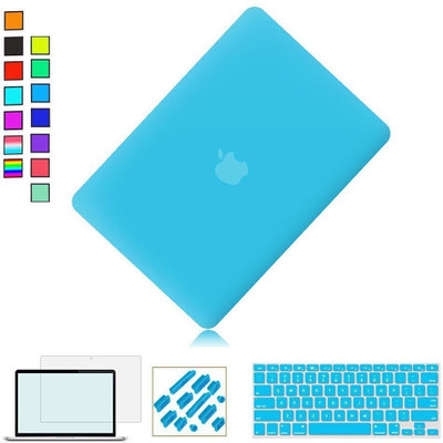 

LUKE Macbook Air 13" 13.3 Inch Hard Plastic Case with Keyboard Cover+ LCD HD Screen Protector +Anti-dust Plug+ Touchpad Protector (A1369 and A1466) Combo Set