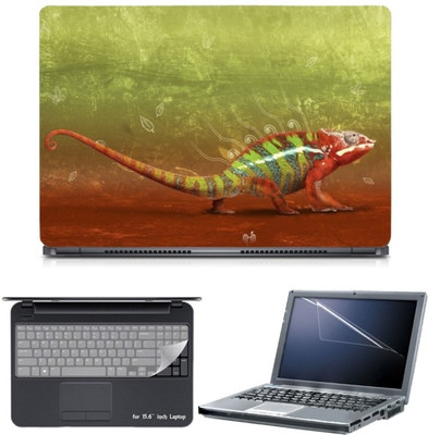 

Skin Yard Colorful Creature Girgit Laptop Skin with Screen Protector & Keyboard Skin -15.6 Inch Combo Set