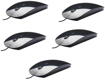 

FKU Set of 5 RP-007 High Definition Ultra Slim 1000 DPI Wired Optical Mouse Combo Set