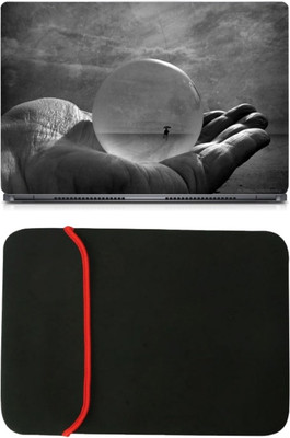 

Skin Yard Divine Protection Bubble in Hand Laptop Skin/Decal with Reversible Laptop Sleeve - 15.6 Inch Combo Set