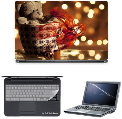 

Skin Yard Love Teddy Bear Gift Sparkle Laptop Skin with Screen Protector & Keyguard -15.6 Inch Combo Set